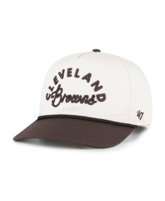 Women's Natural Cleveland Browns Rope Script Hitch Adjustable Hat