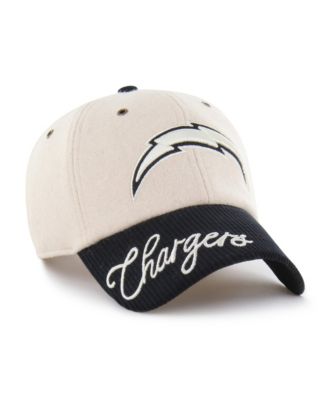 Women's Natural/Black Los Angeles Chargers Rope Script Clean Up Adjustable Hat