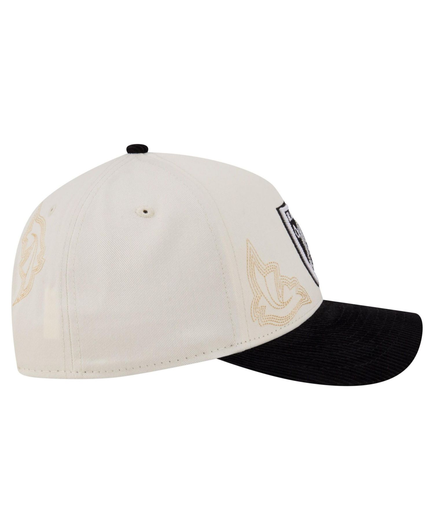 Men's Cream/Black Las Vegas Raiders Western 9FORTY A-Frame Adjustable Hat