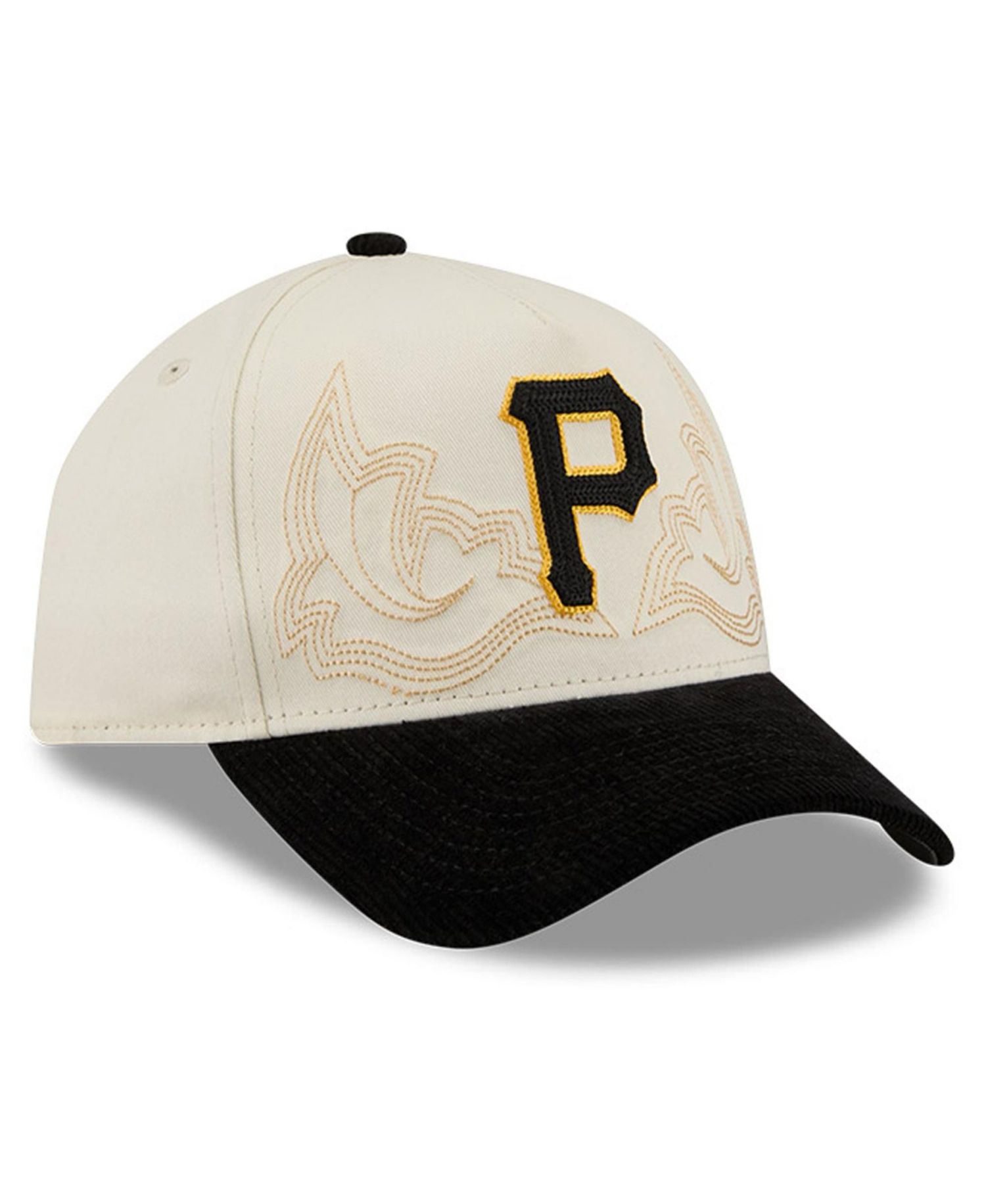 Men's Stone Pittsburgh Pirates Western Stitch 9FORTY A-Frame Adjustable Hat