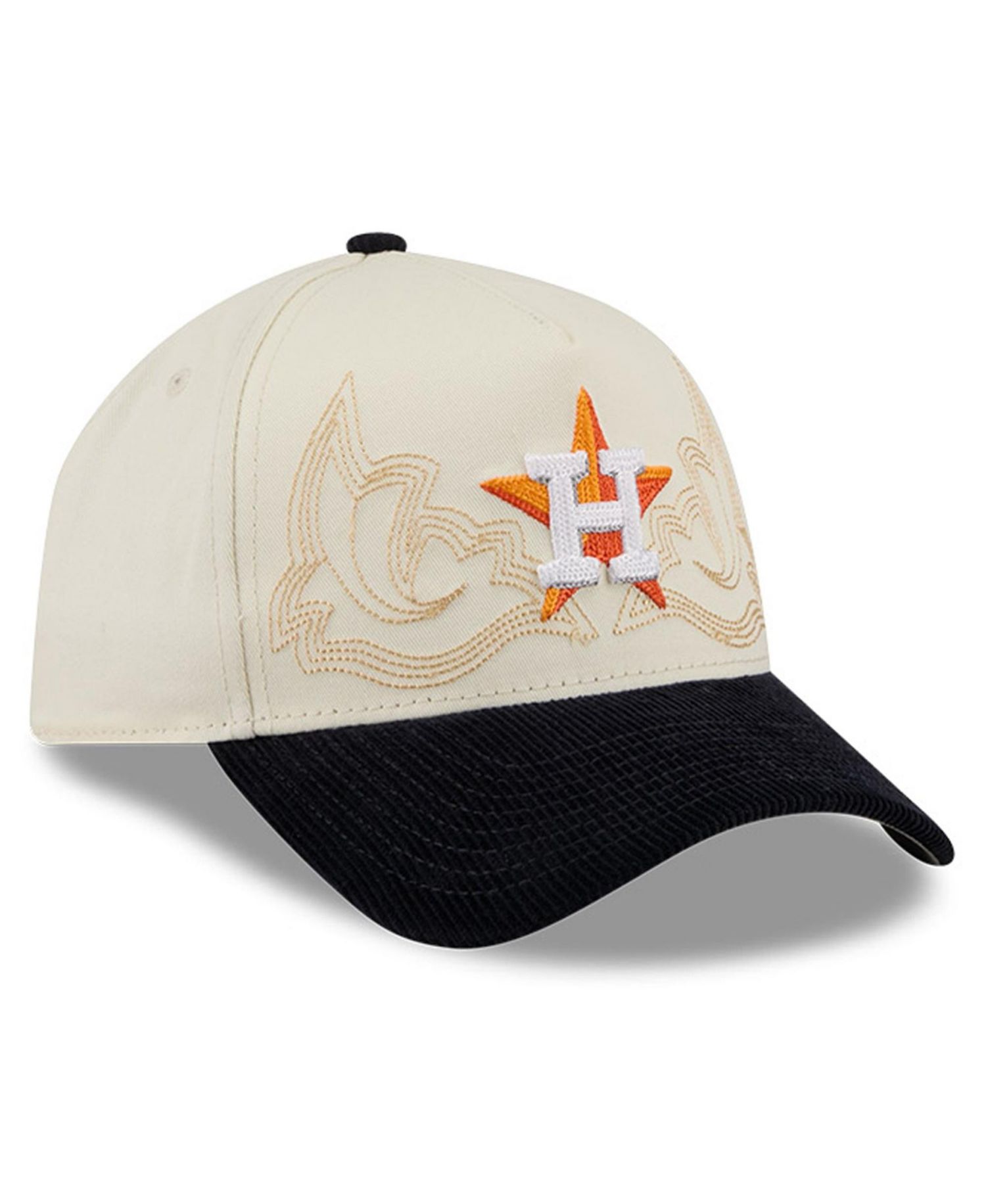 Men's Stone Houston Astros Western Stitch 9FORTY A-Frame Adjustable Hat