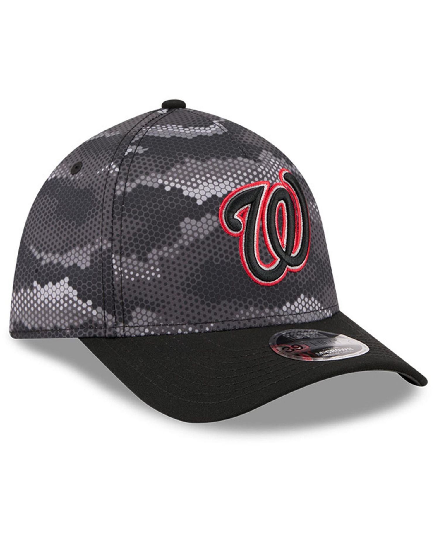 Men's Black Washington Nationals Camo 39THIRTY A-Frame Flex Hat