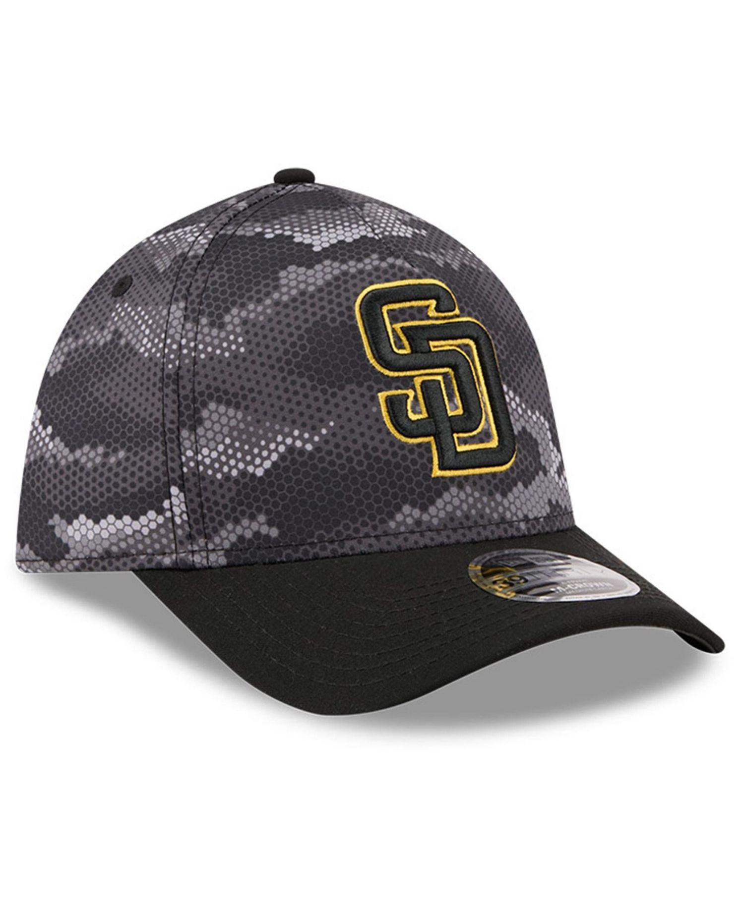 Men's Black San Diego Padres Camo 39THIRTY A-Frame Flex Hat