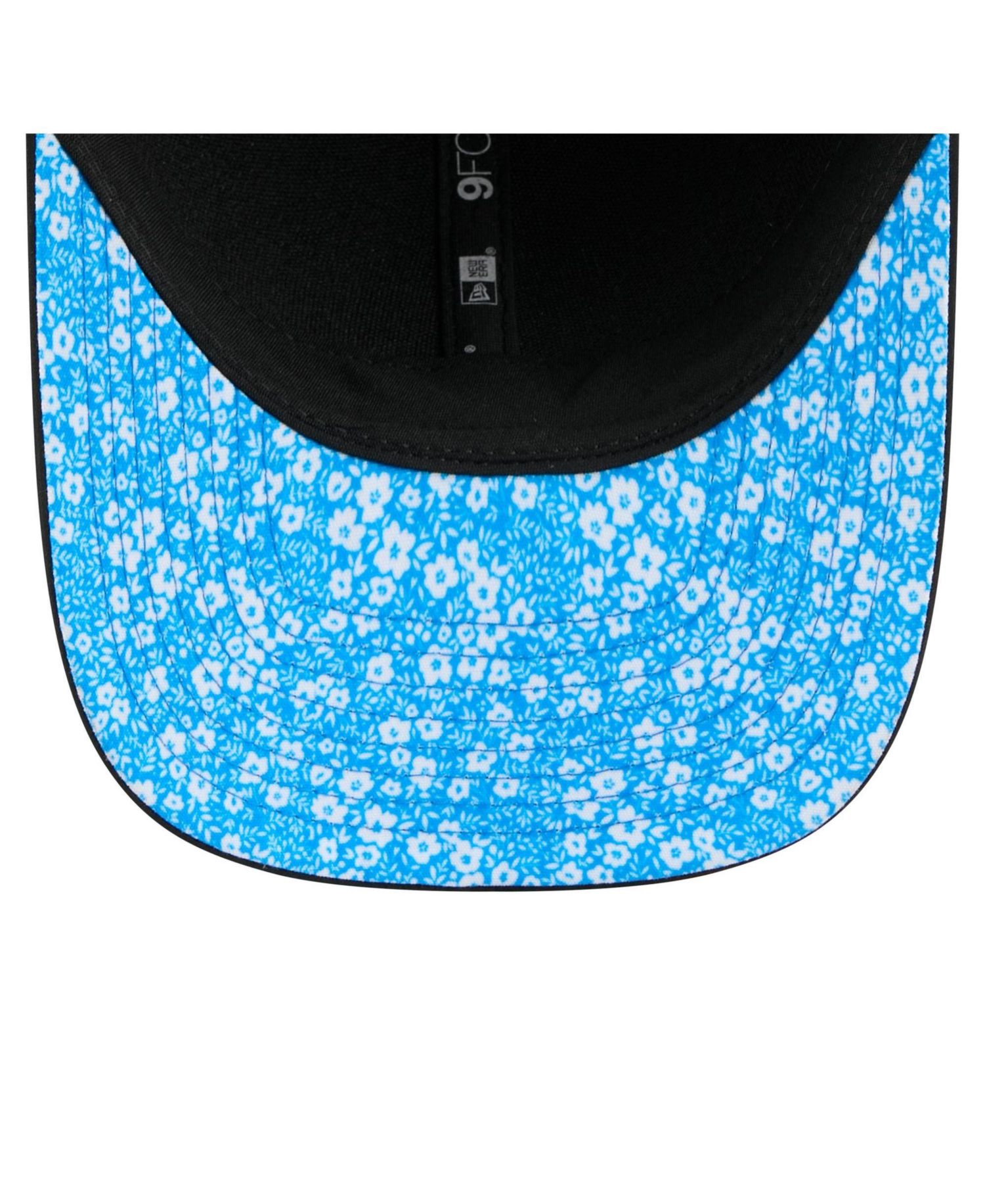 Men's Black Detroit Lions Floral 9FORTY M-Crown Trucker Adjustable Hat