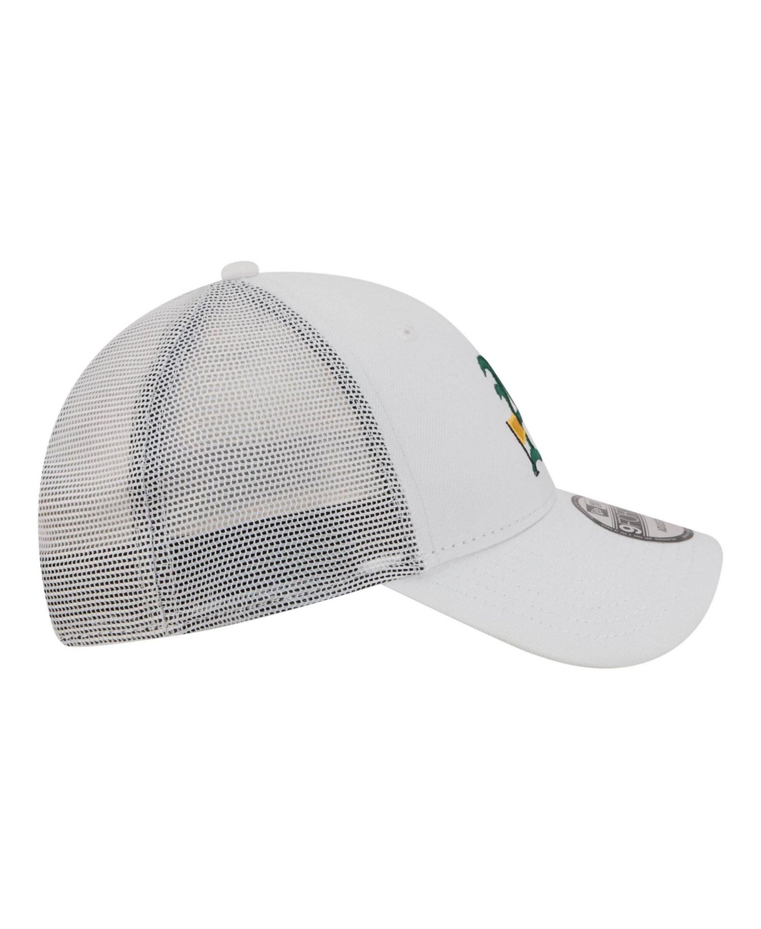 Men's White Athletics Flag 9FORTY Trucker Adjustable Hat