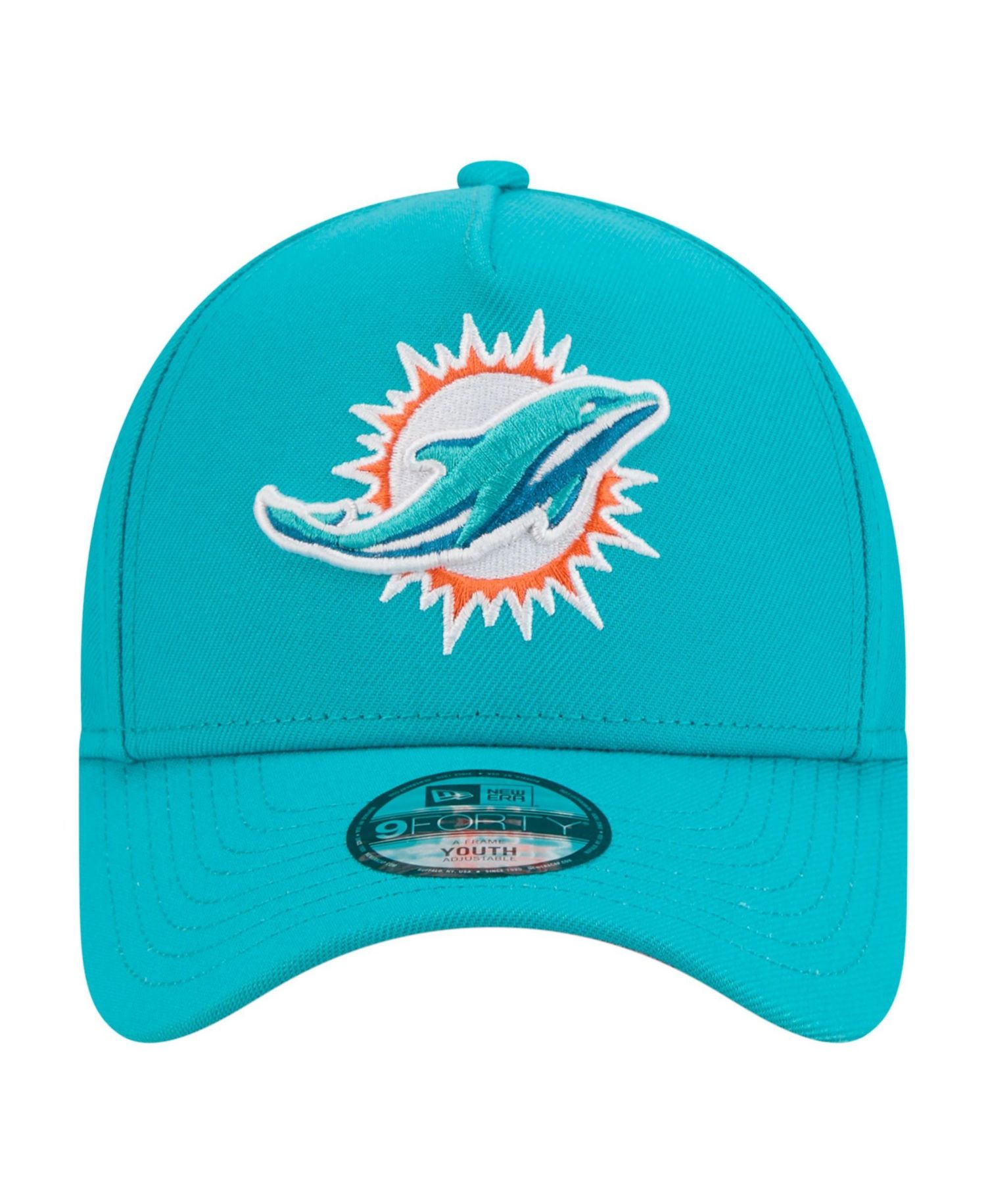 Big Boys and Girls Aqua Miami Dolphins 9FORTY A-Frame Adjustable Hat