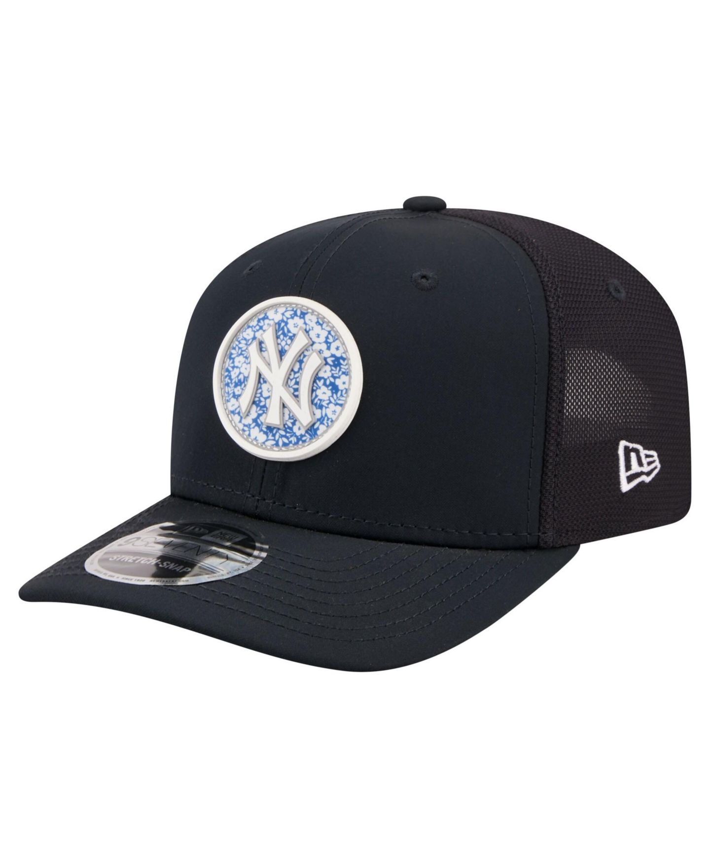 Мужская кепка New Era Navy New York Yankees Floral Patch 9SEVENTY Adjustable Hat — фото 1