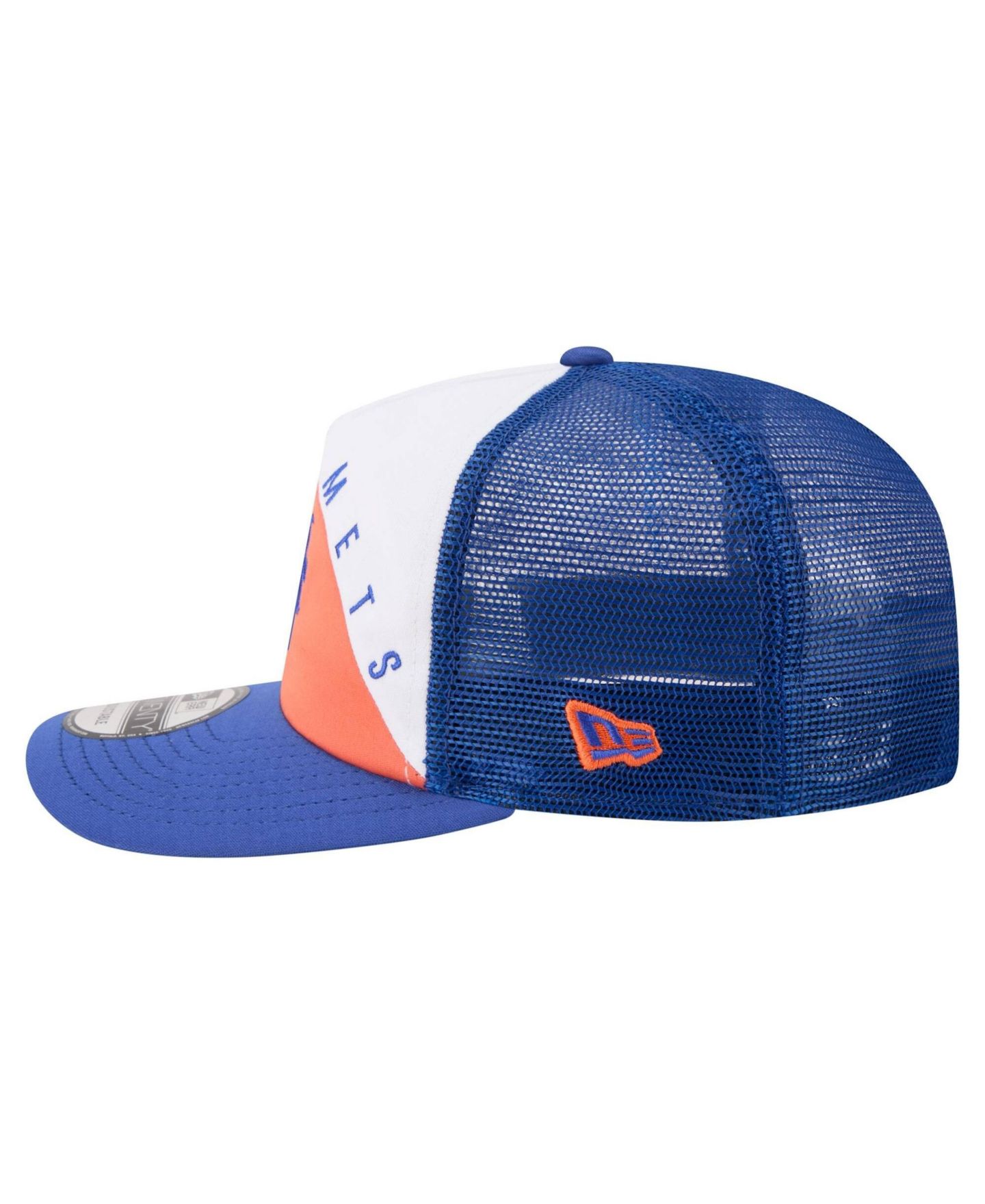 Мужская кепка New Era White/Royal New York Mets Retro Cut 19TWENTY Adjustable Trucker Hat — фото 6