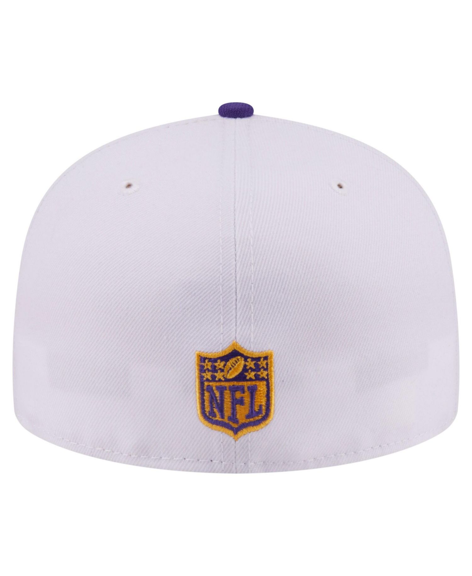 Men's White/Purple Minnesota Vikings Retro Swoop 59FIFTY Fitted Hat