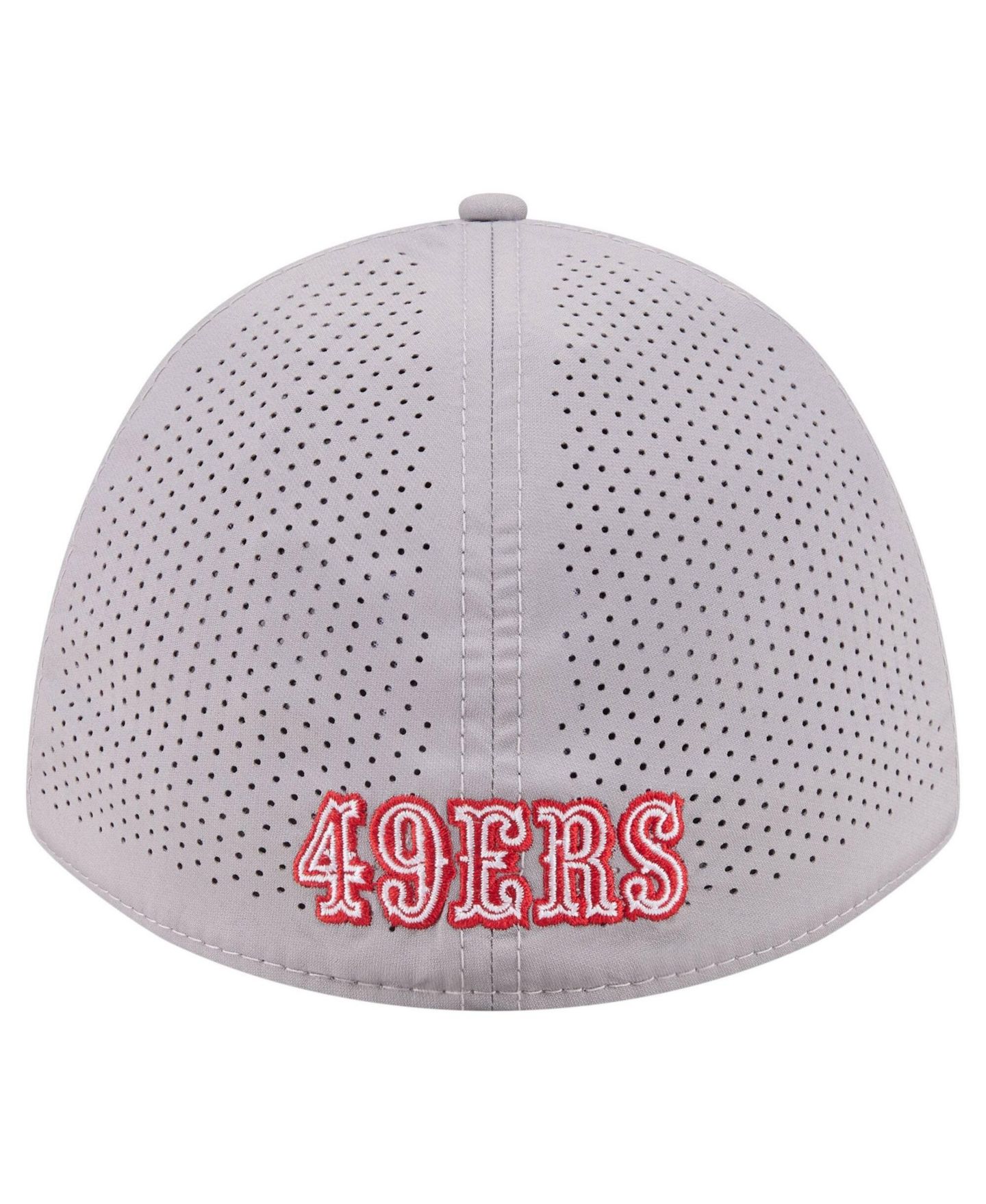 Мужская кепка New Era Gray San Francisco 49ers Perforated 39THIRTY M-Crown Flex Hat — фото 4