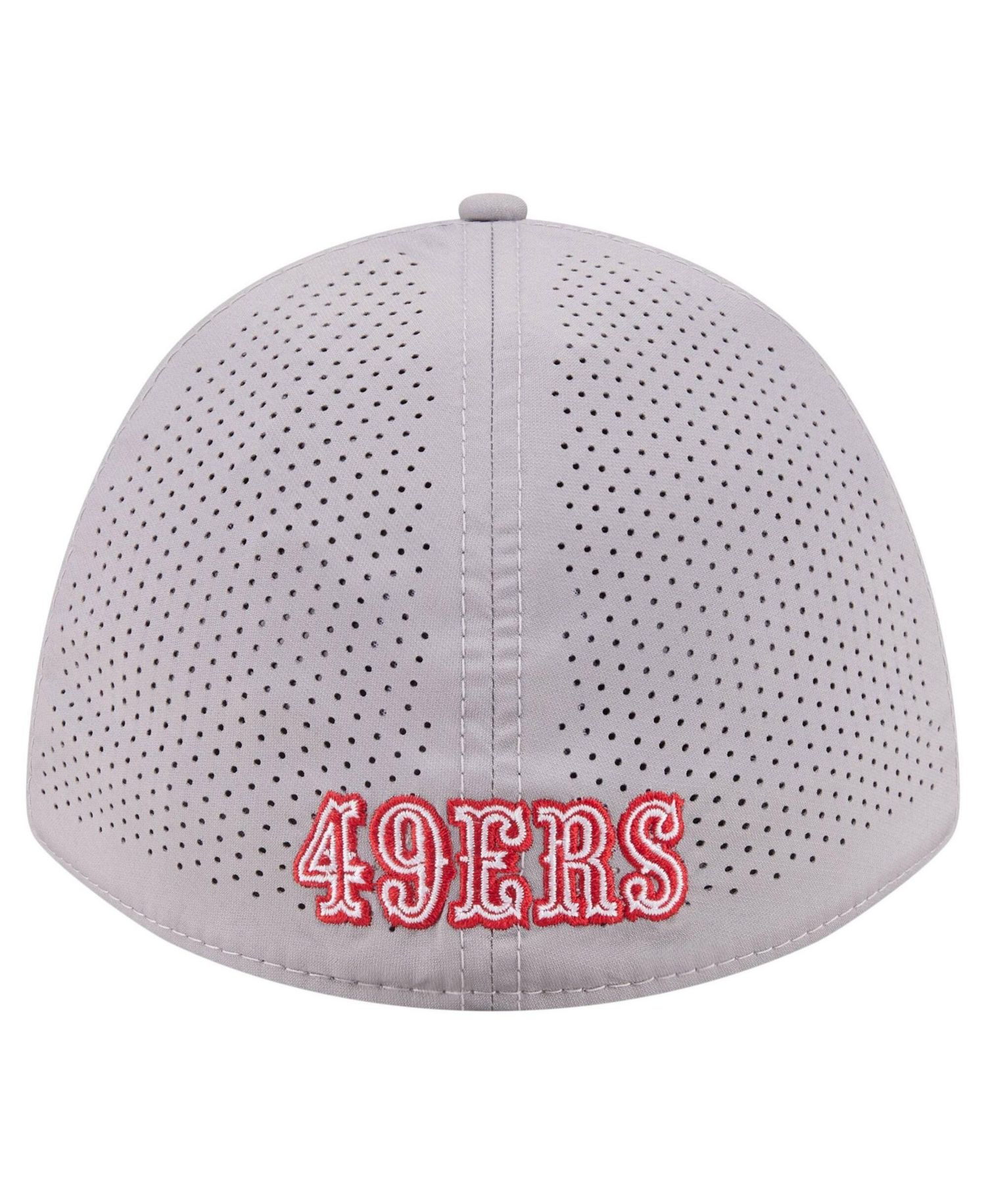 Men's Gray San Francisco 49ers Perforated 39THIRTY M-Crown Flex Hat