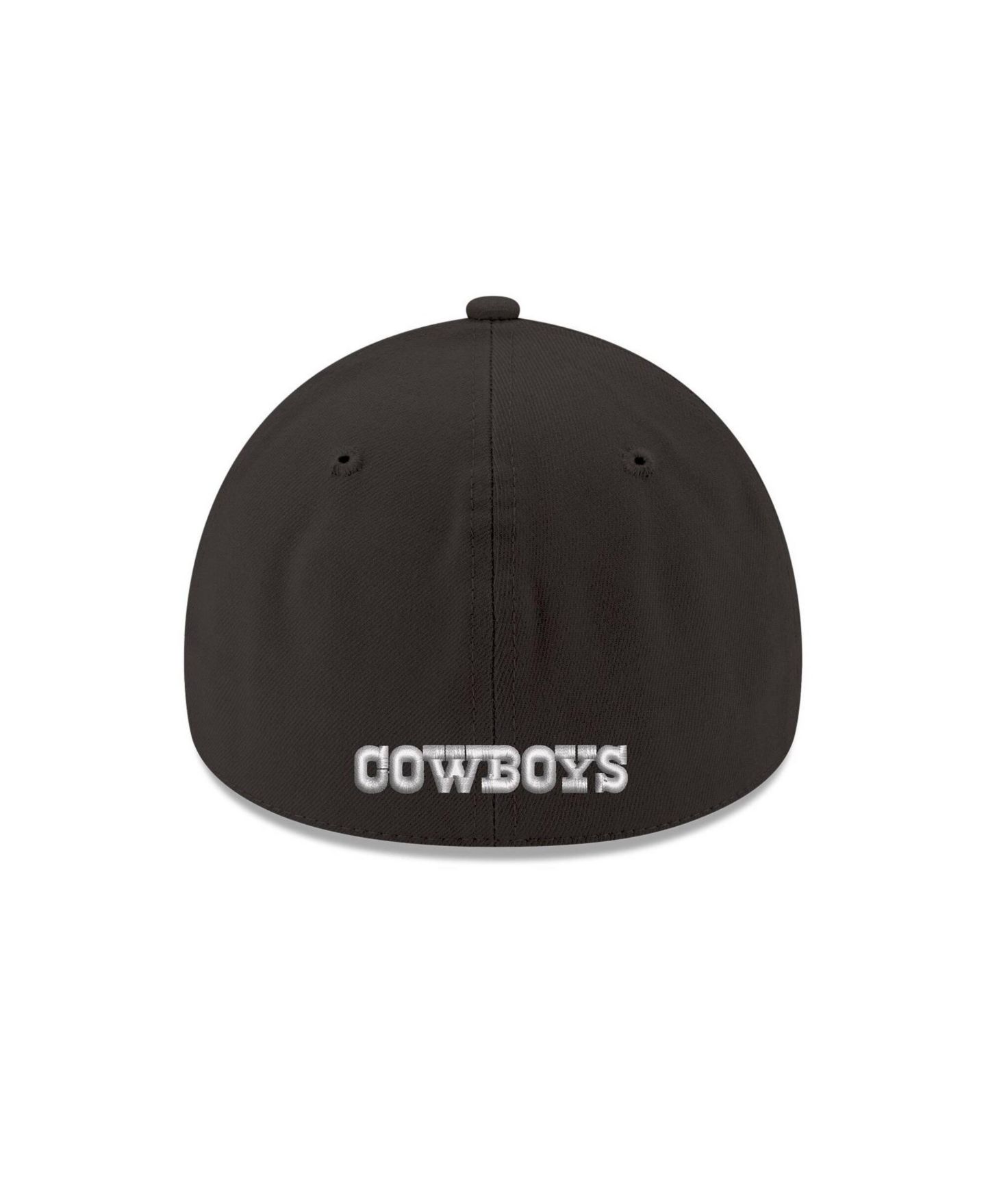 Мужская кепка New Era Black Dallas Cowboys Core Team 39THIRTY Flex Hat — фото 4