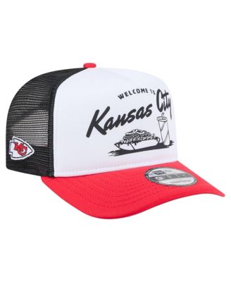 Men's White/Red Kansas City Chiefs Foodie 9FIFTY A-Frame Trucker Snapback Hat