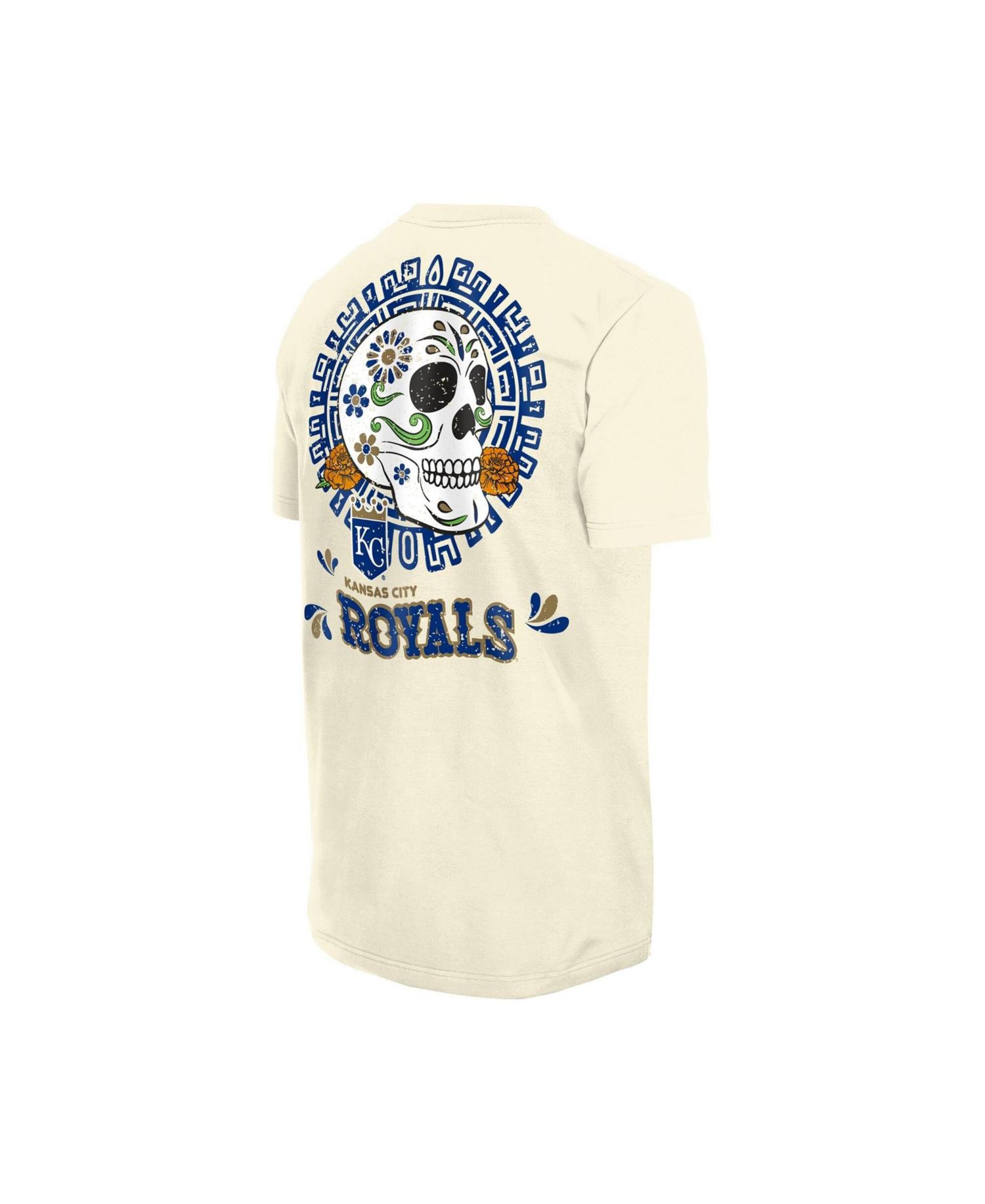 Men's Natural Kansas City Royals Dia de los Muertos Sugar Skull T-Shirt
