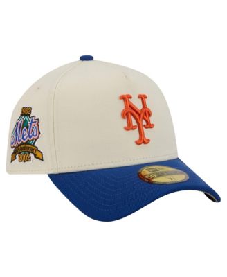 Men's Cream New York Mets Chrome A-Frame 59FORTY Fitted Hat