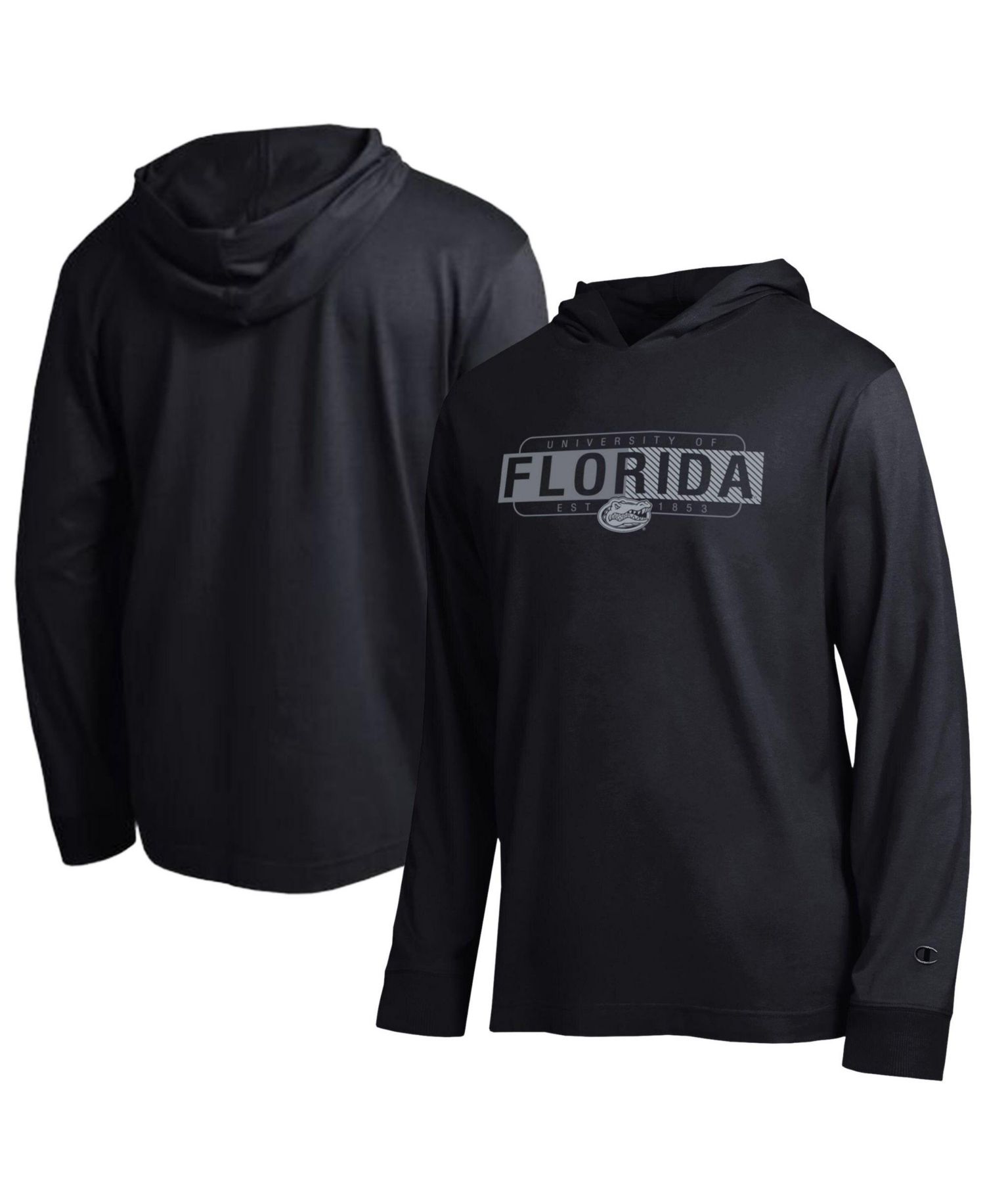 Men's Black Florida Gators Gradient All-Star Long Sleeve Hooded T-Shirt