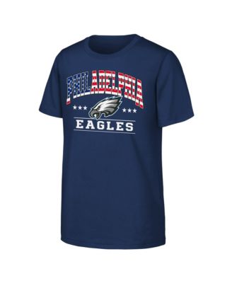 Big Boys and Girls Navy Philadelphia Eagles Americana Arch T-Shirt