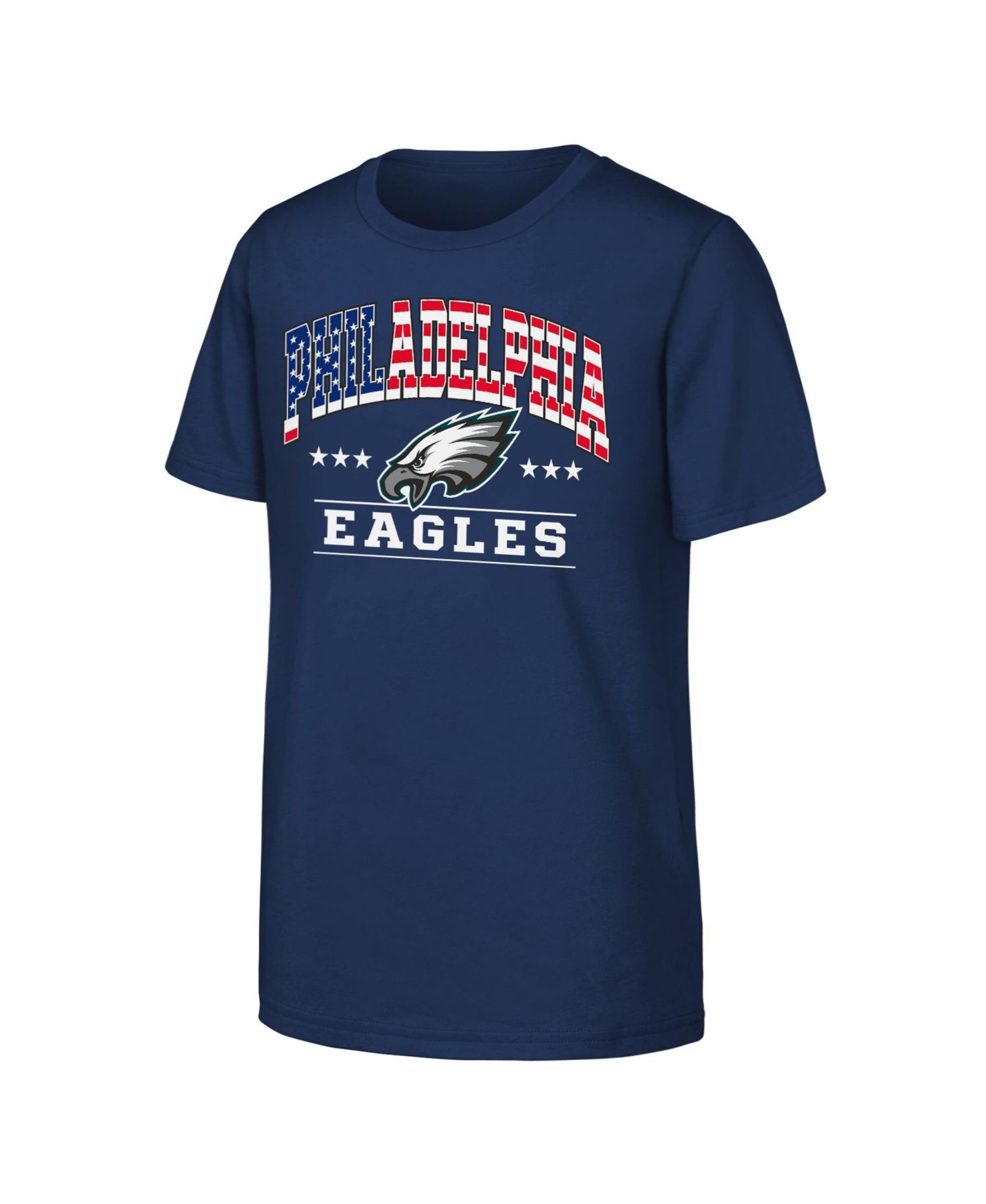 Big Boys and Girls Navy Philadelphia Eagles Americana Arch T-Shirt