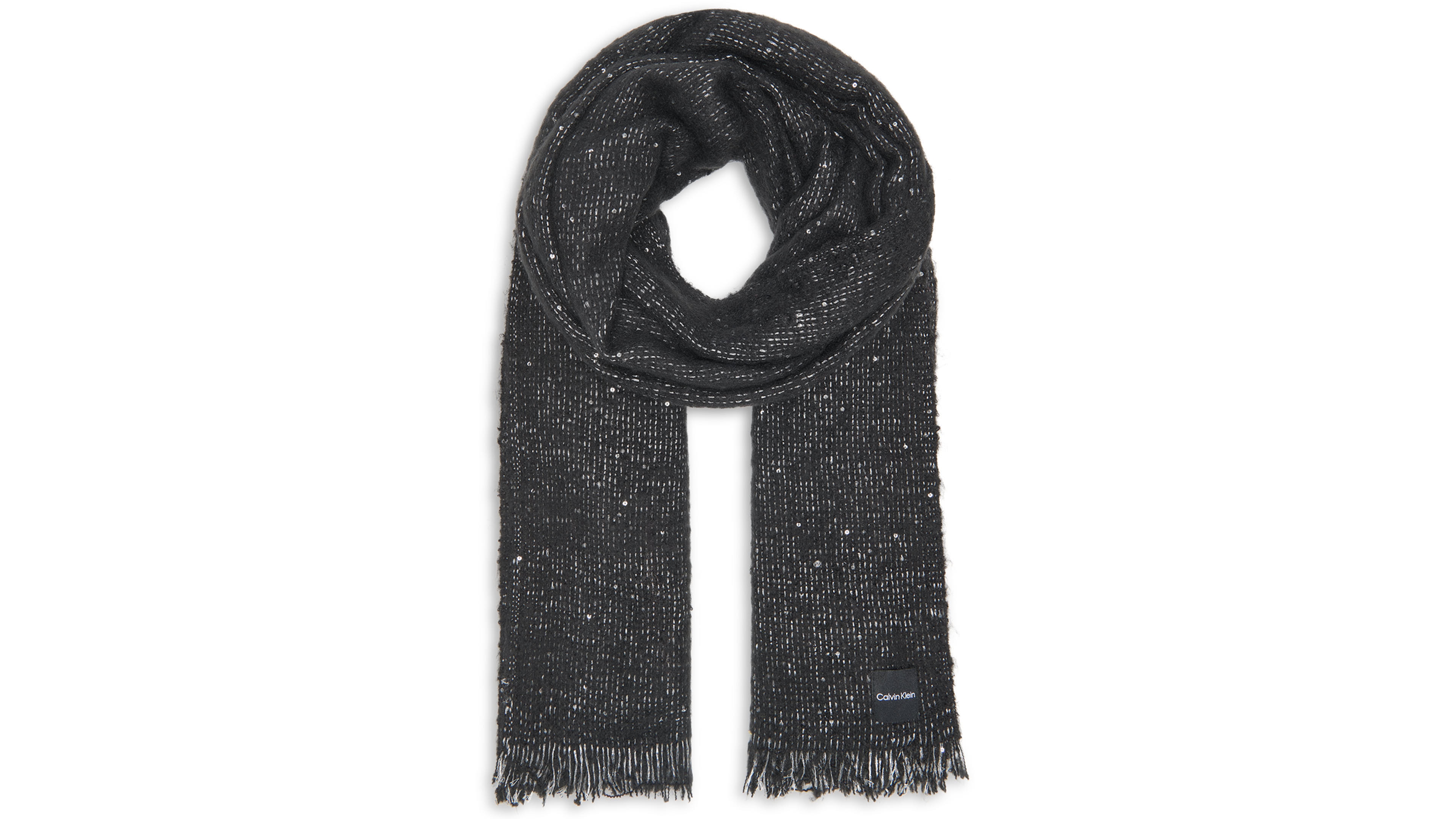 Calvin Klein Women's Fluffy Sequin Blanket Scarf