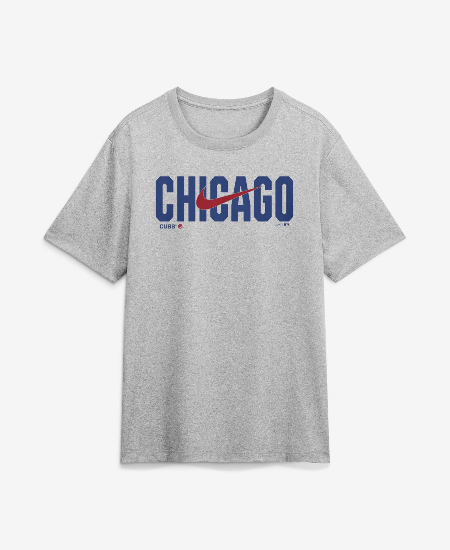 Men's Heather Gray Chicago Cubs Swoosh Legend Dri-FIT T-Shirt