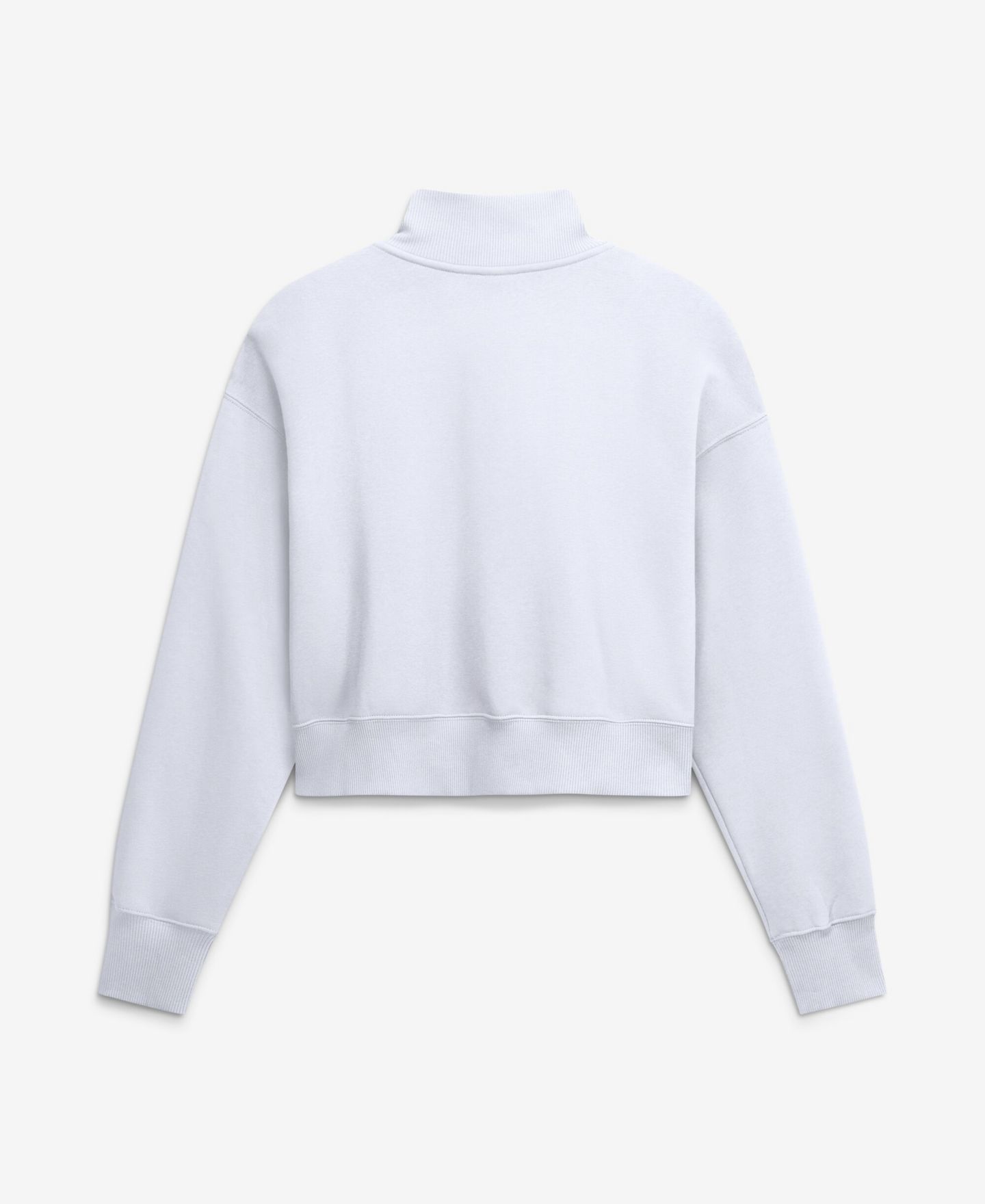 Женские толстовки Nike White Kansas City Chiefs Oversized Phoenix Fleece Cropped Quarter-Zip — фото 2