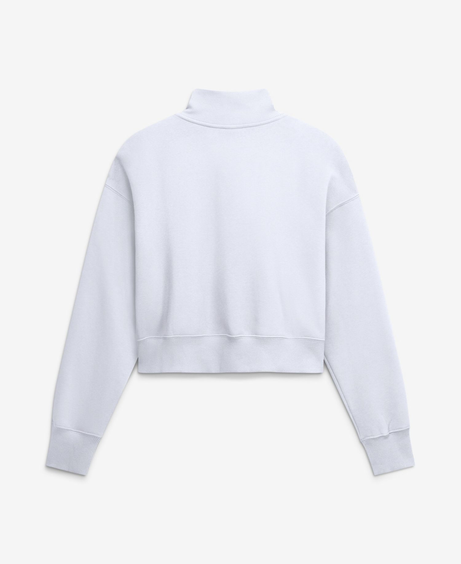 Women's White Kansas City Chiefs Oversized Phoenix Fleece Cropped Quarter-Zip Sweatshirt