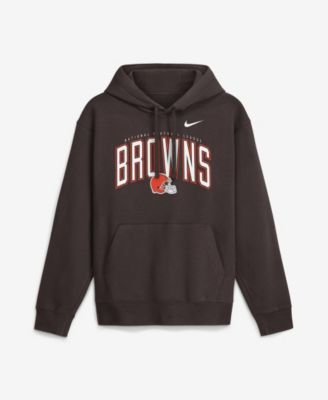 Men's Brown Cleveland Browns Expect Victory Club Fleece Pullover Hoodie