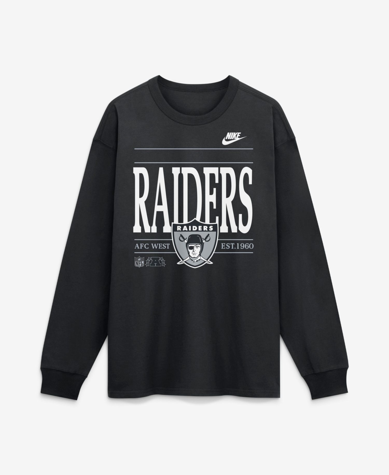 Men's Black Las Vegas Raiders Red Zone Long Sleeve Max90 T-Shirt