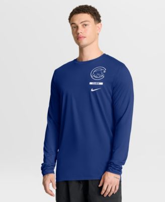 Men's Royal Chicago Cubs 2-Hit Legend Dri-FIT Long Sleeve T-Shirt