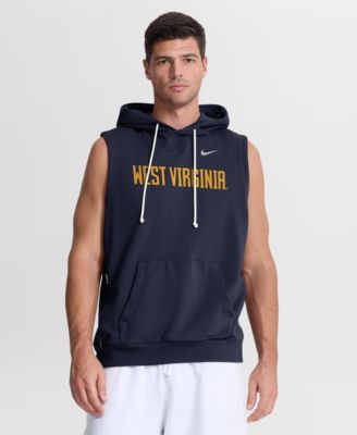 Men's Navy West Virginia Mountaineers 2026 Sideline Sleeveless Dri-FIT Hoodie