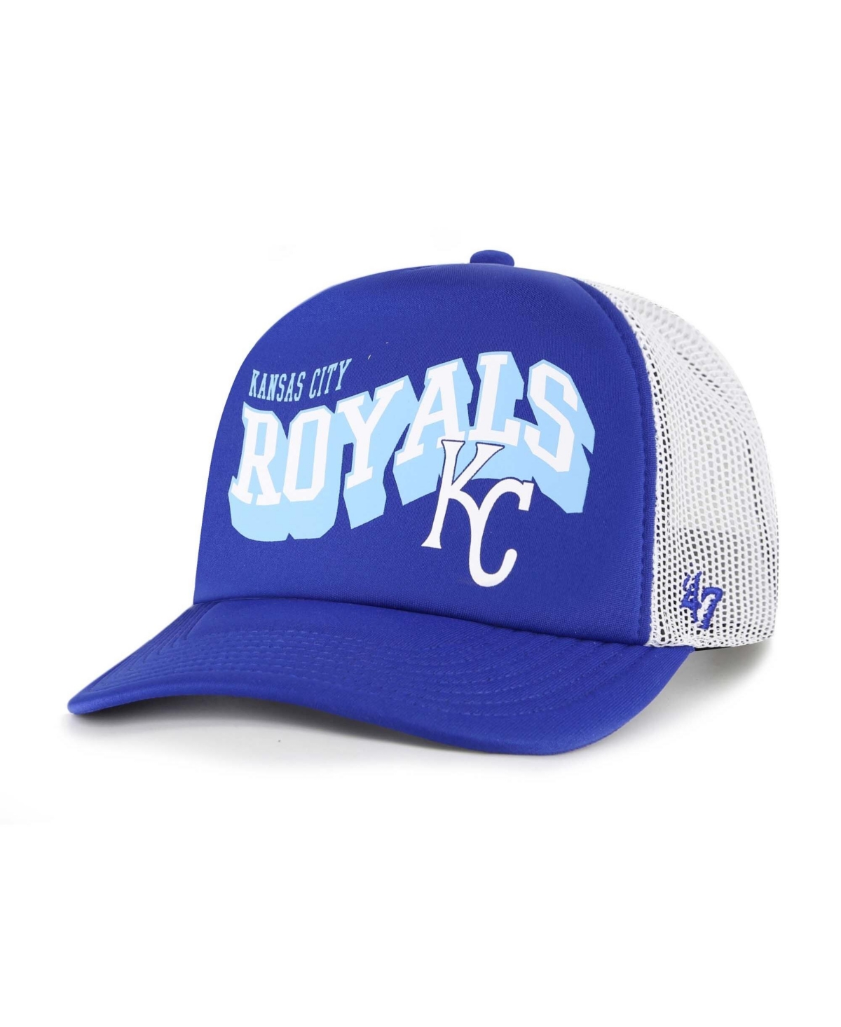 47 Brand Men's Royal Kansas City Royals Meander Foam Trucker Snapback Hat