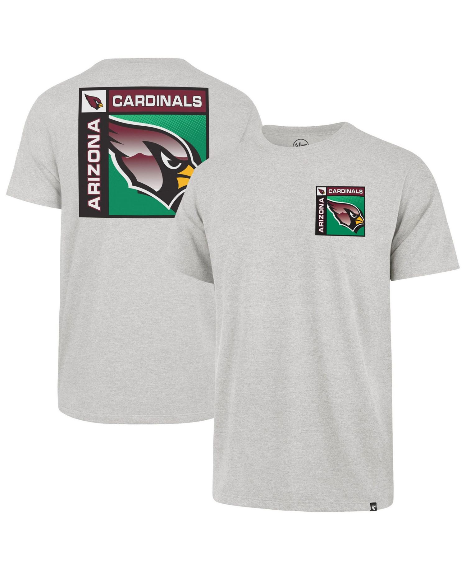 47 Brand Men's Gray Arizona Cardinals Chrome Plate Franklin T-Shirt