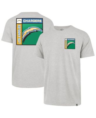 47 Brand Men's Gray Los Angeles Chargers Chrome Plate Franklin T-Shirt