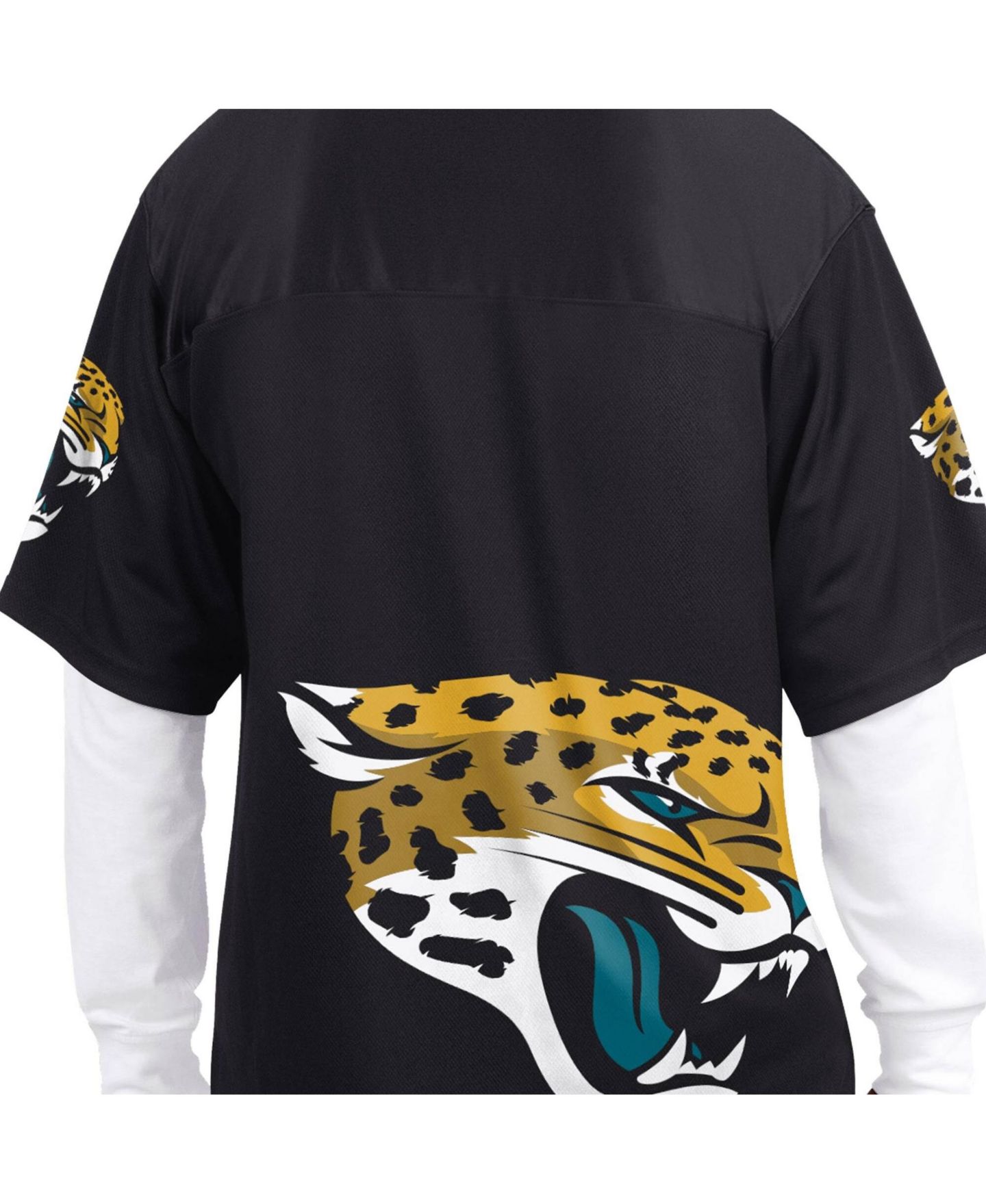 Мужские футболки Starter Black/White Jacksonville Jaguars Short Sleeve Long Sleeve Combo Pack — фото 7