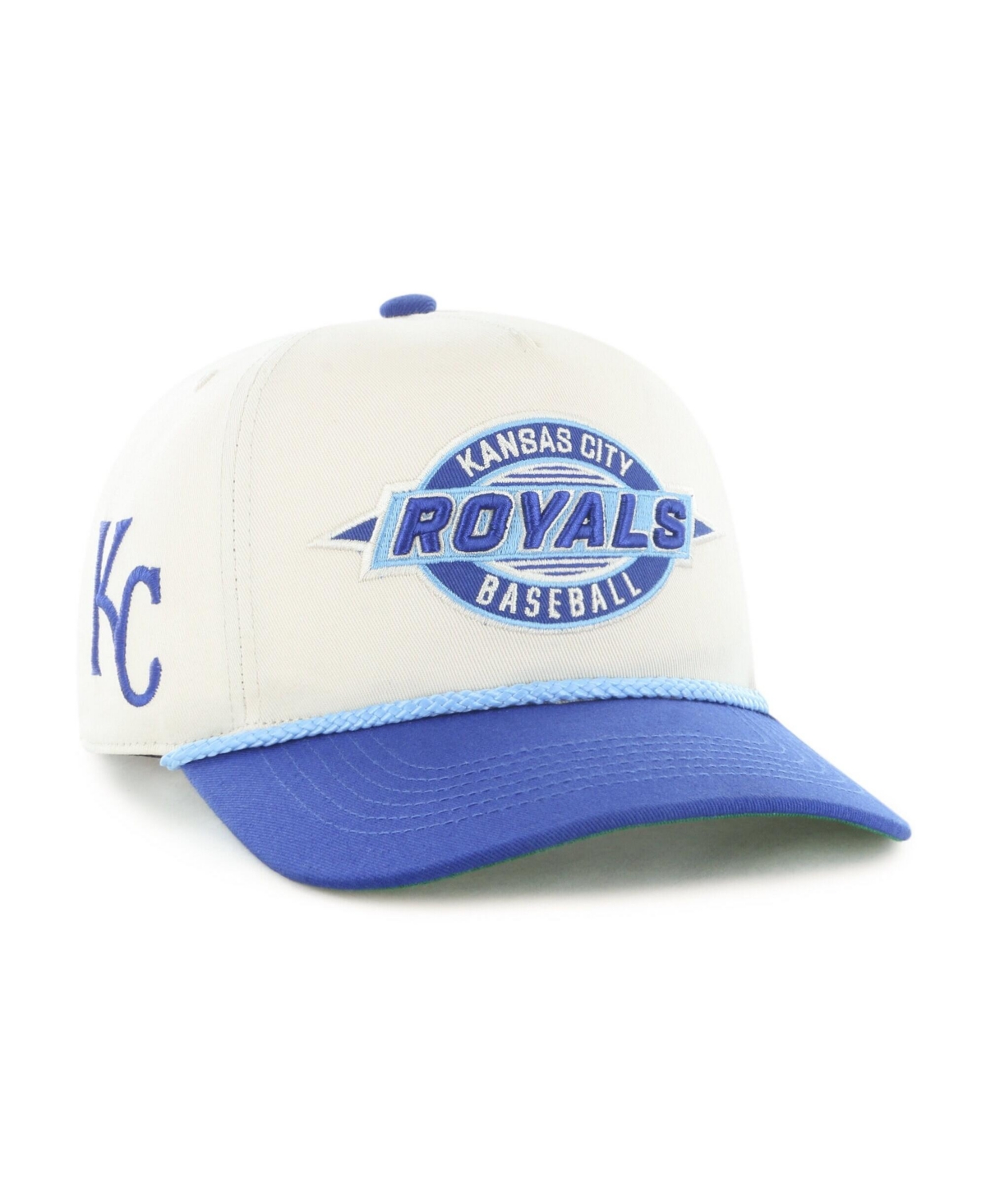 47 Brand Men's Natural Kansas City Royals Frame Out Hitch Adjustable Hat - Natural, Royal