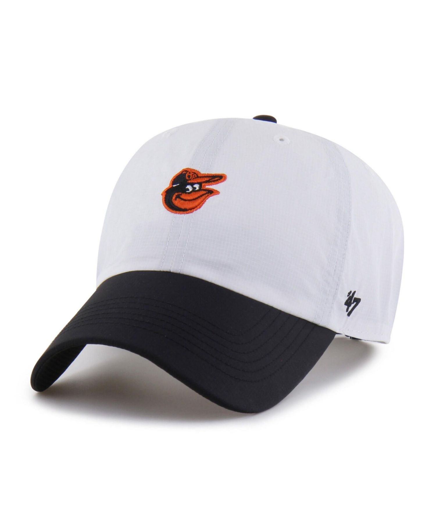 47 Brand Men's White/Black Baltimore Orioles Vista Mini Clean Up Adjustable Hat