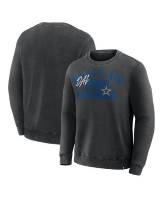 Men's Black Dallas Cowboys Halftime Lead Relaxed Heavyweight French Terry Sweatshirt