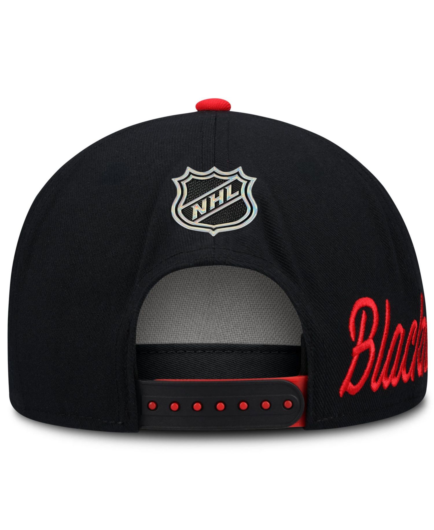 Men's Red/Black Chicago Blackhawks Snapback Hat