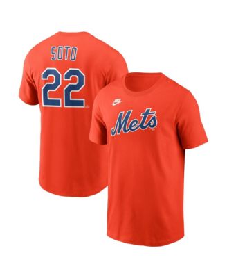 Men's Juan Soto&nbsp;Orange New York Mets Cooperstown Collection Name & Number T-Shirt