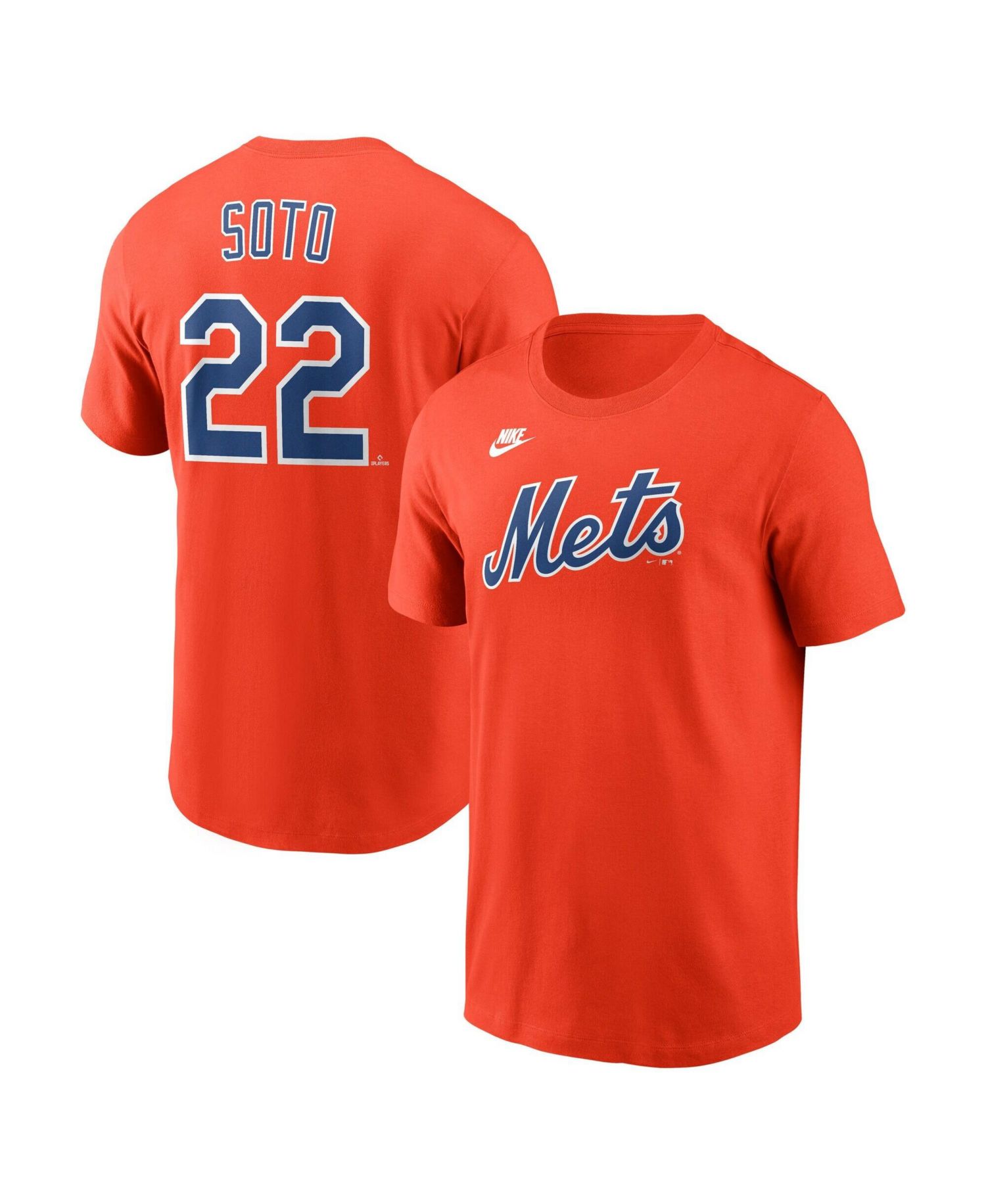 Men's Juan Soto Orange New York Mets Cooperstown Collection Name & Number T-Shirt