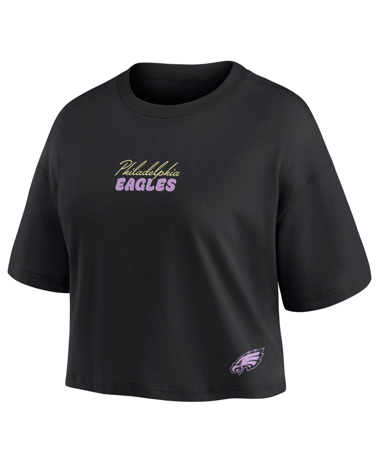 Женская футболка Fanatics Philadelphia Eagles Cooper DeJean Cropped Puff-Print — фото 2