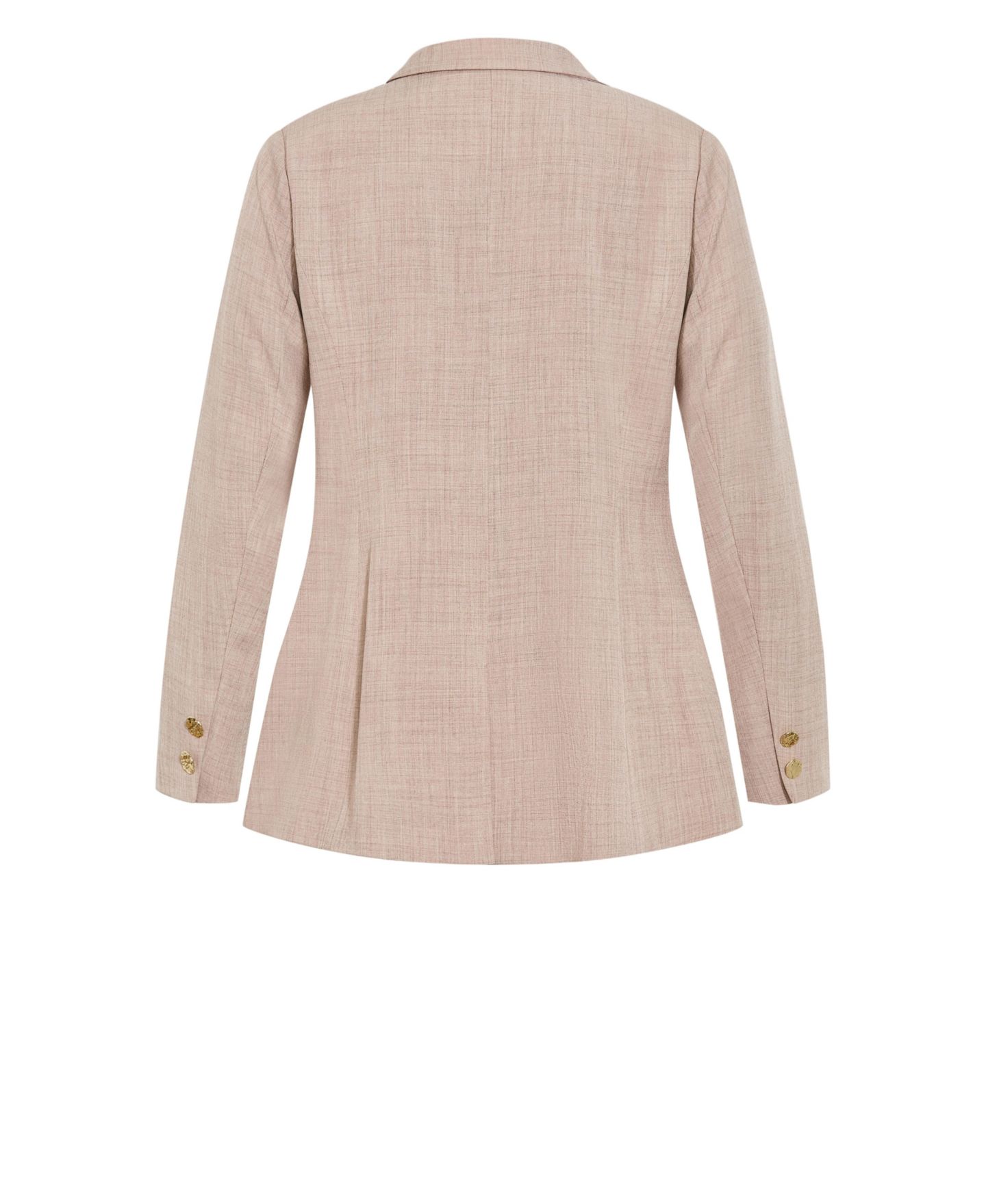 Женский пиджак CITY CHIC Plus Size Luci Double-Breasted Relaxed-Fit Blazer, цвет: Латте — фото 5