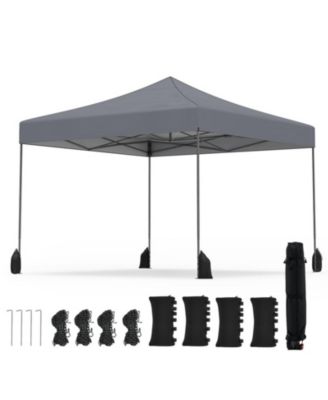 9.5 x 9.5 ft Pop-Up Canopy Tent with Adjustable Heights and Wheeled Bag