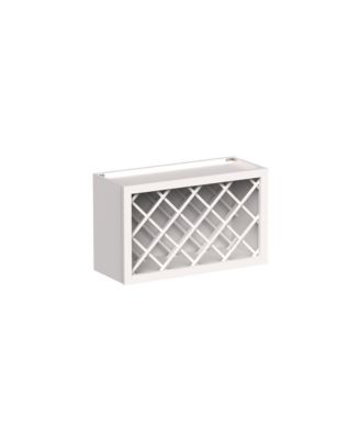Wine Rack Wall Cabinet, Ready to Assemble Kitchen Cabinets Solid Wood Frame Wine Rack Storage Cabinet