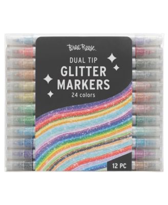 Dual Tip Markers: 12pc - Glitter