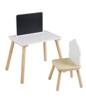 Kids Weaning Table and Chair Set with Chalkboard