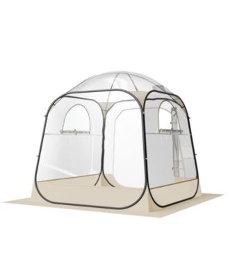72x72 inches Pop-Up Sports Tent Clear Bubble Tent for 2-4 Persons Waterproof Outdoor Pod Shelter