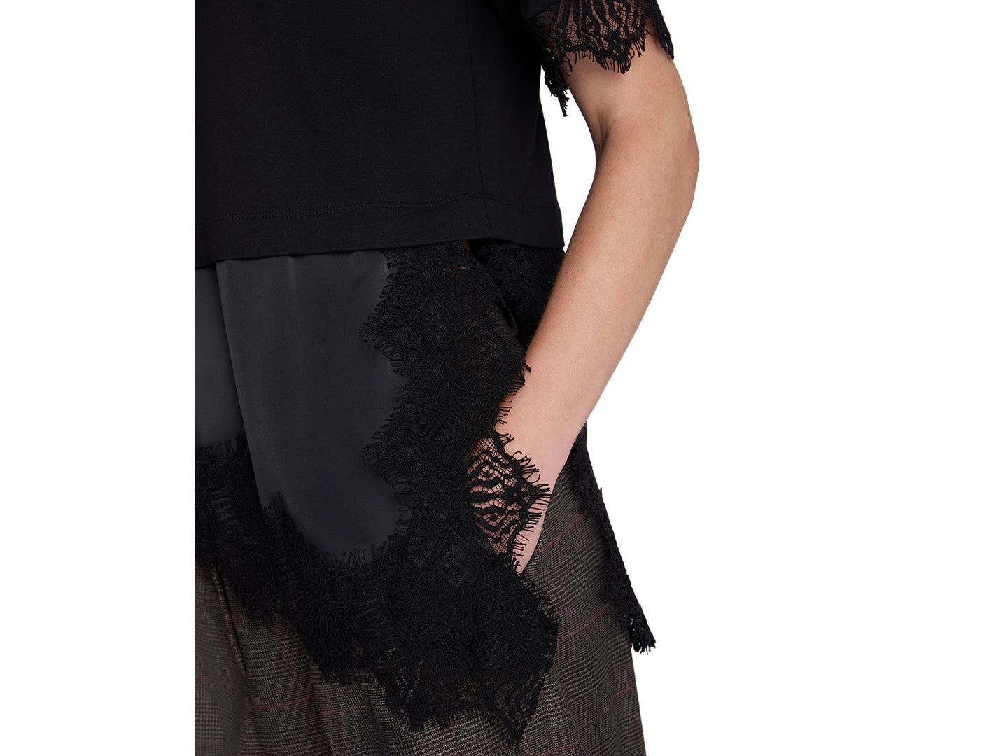 Женская футболка Kenneth Cole Combo Lace, цвет: Чёрный — фото 7