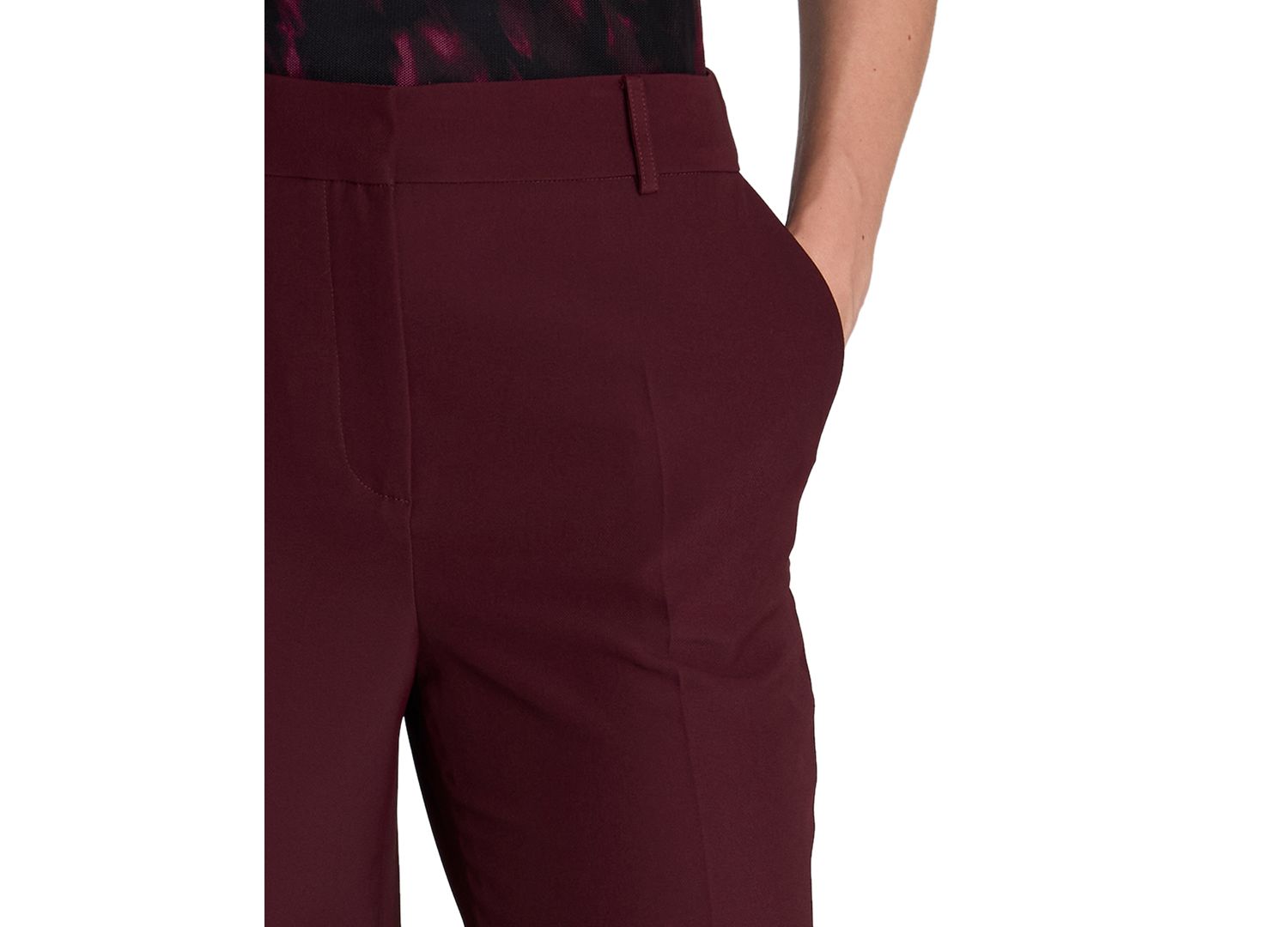 Women's Fly Front Back Zipper Flare Pant