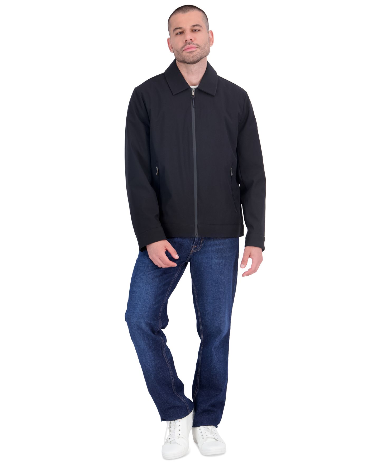 Мужская куртка Calvin Klein Shirt Collar Flex Tech Quilted Inner, цвет: Чёрный — фото 2